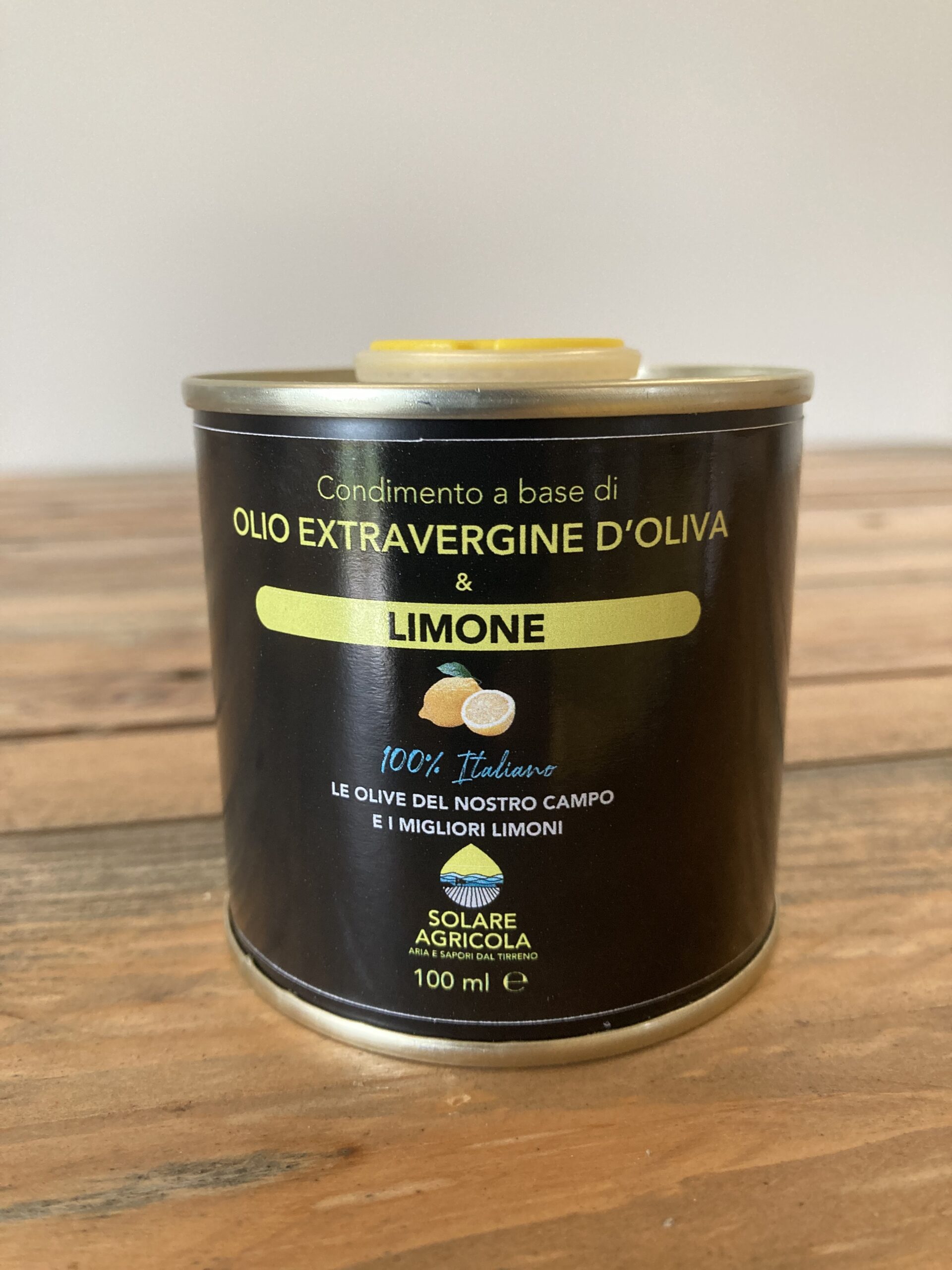 Lattina da 100 ml Condimento a base di Olio EVO e limone