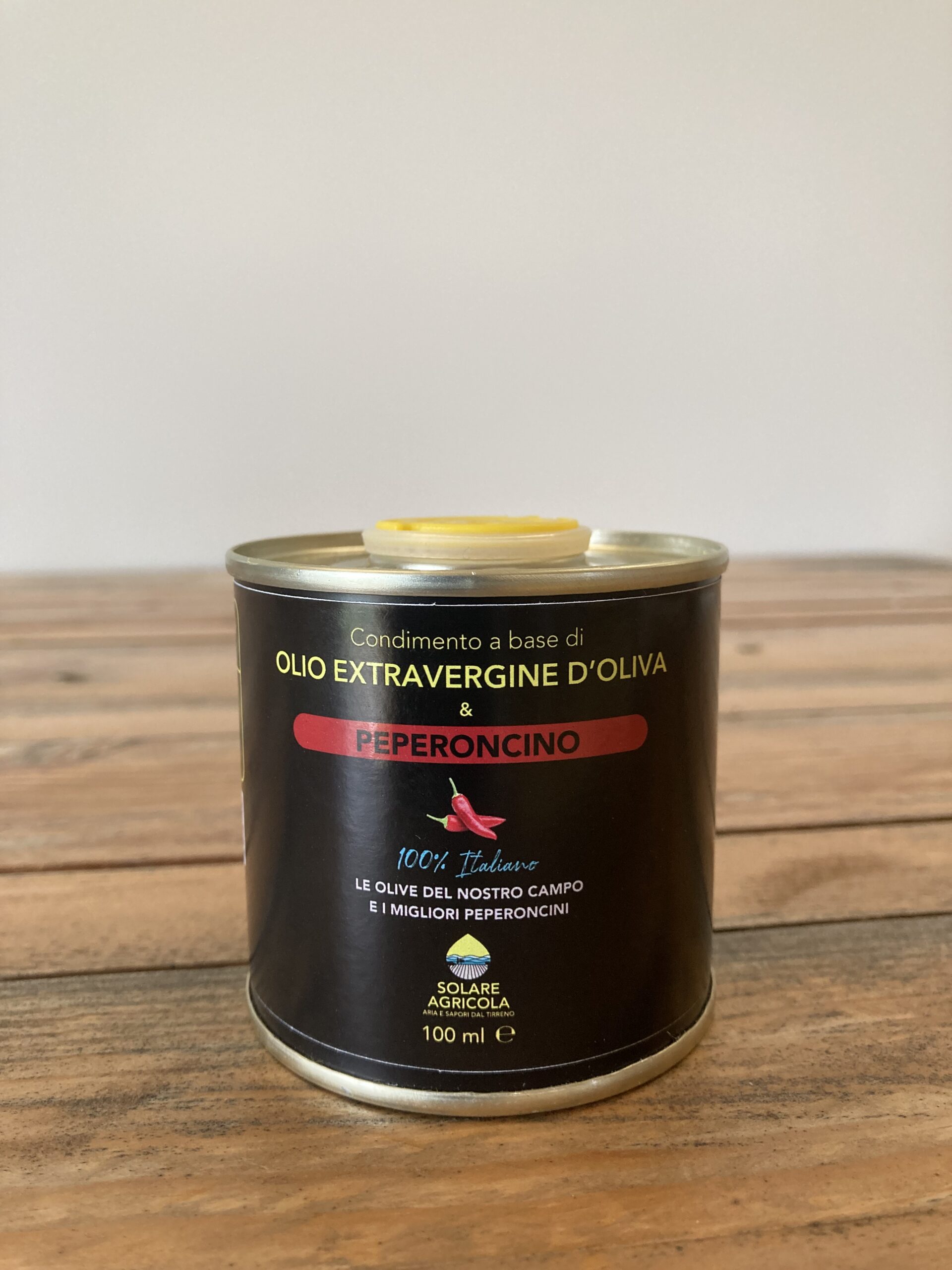 Lattina da 100 ml Condimento a base di Olio EVO e peperoncino