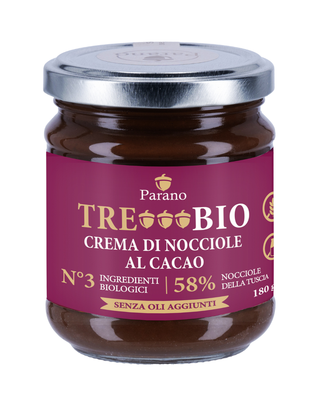 TreBio - crema di nocciole al cacao - barattolo 180g